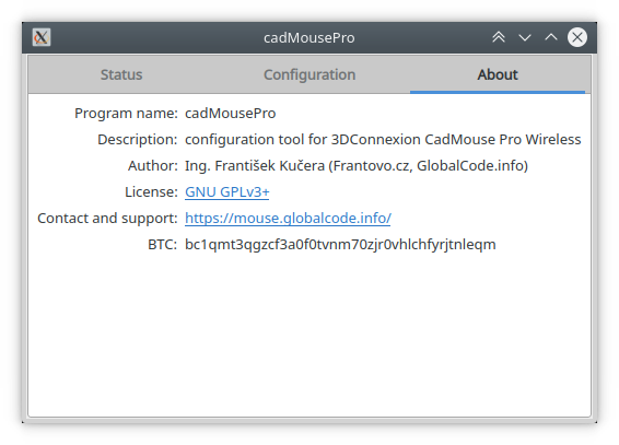 cadMousePro GUI tool: about